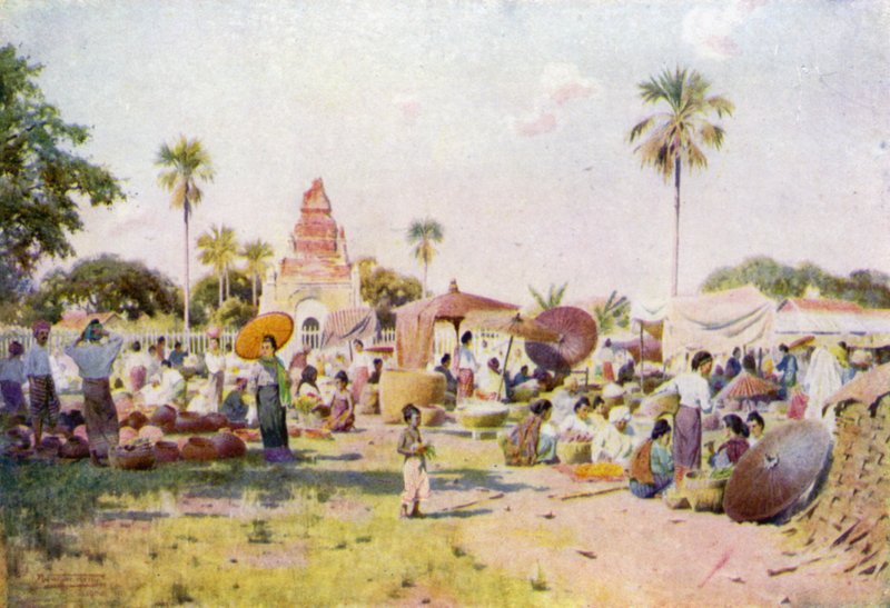 Marktplatz in Taungdwingyi von Robert George Talbot Kelly