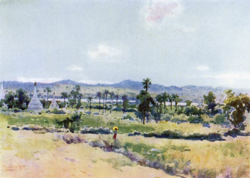 Das Irrawaddy-Tal bei Meegyoungyai von Robert George Talbot Kelly