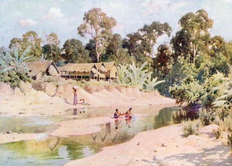 Das Dorf Min-byin von Robert George Talbot Kelly