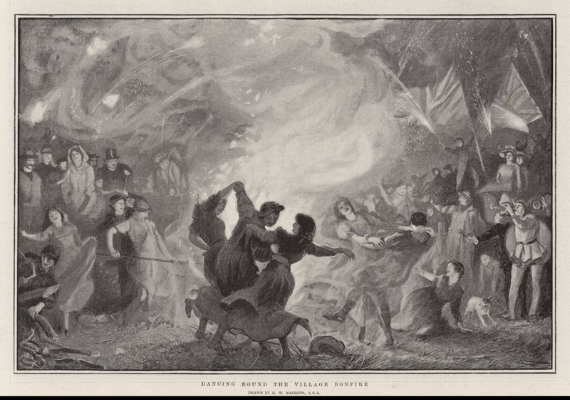 Tanz um das Dorffeuer von Robert Walker Macbeth