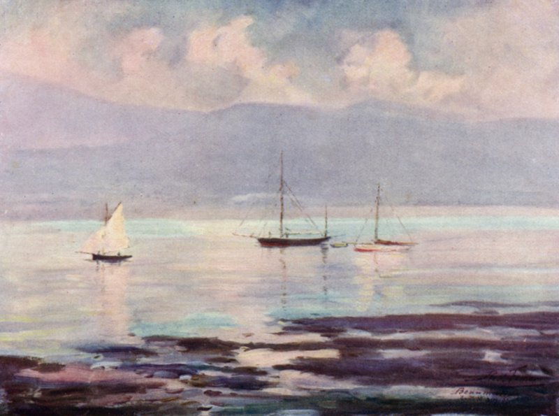 Yachten, Küste von Anglesey von Robert (after) Fowler