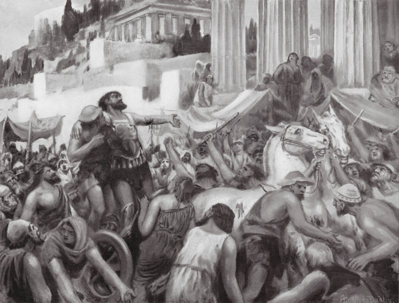 Kunstvoller Trick des Peisistratos von Robert Ambrose Dudley