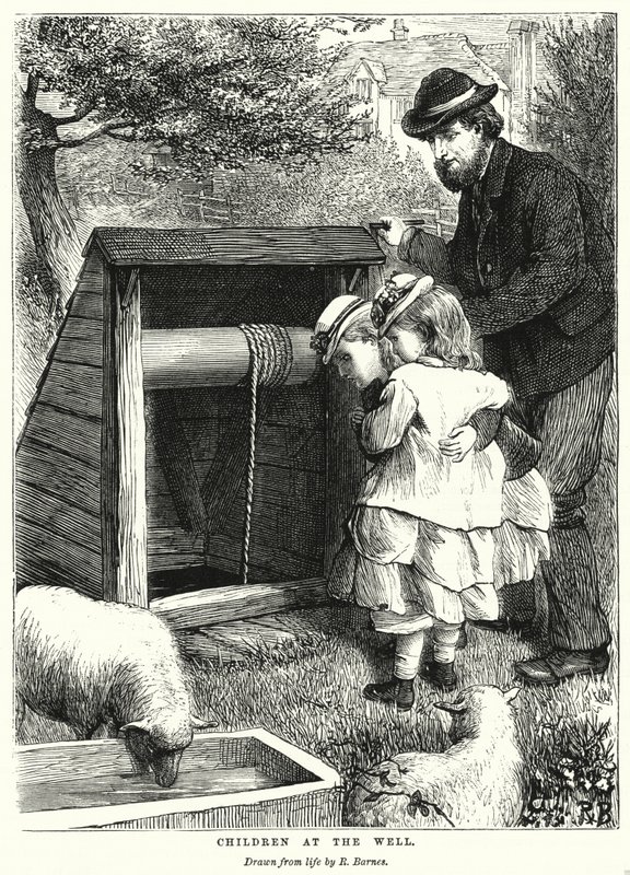 Kinder am Brunnen von Robert Barnes