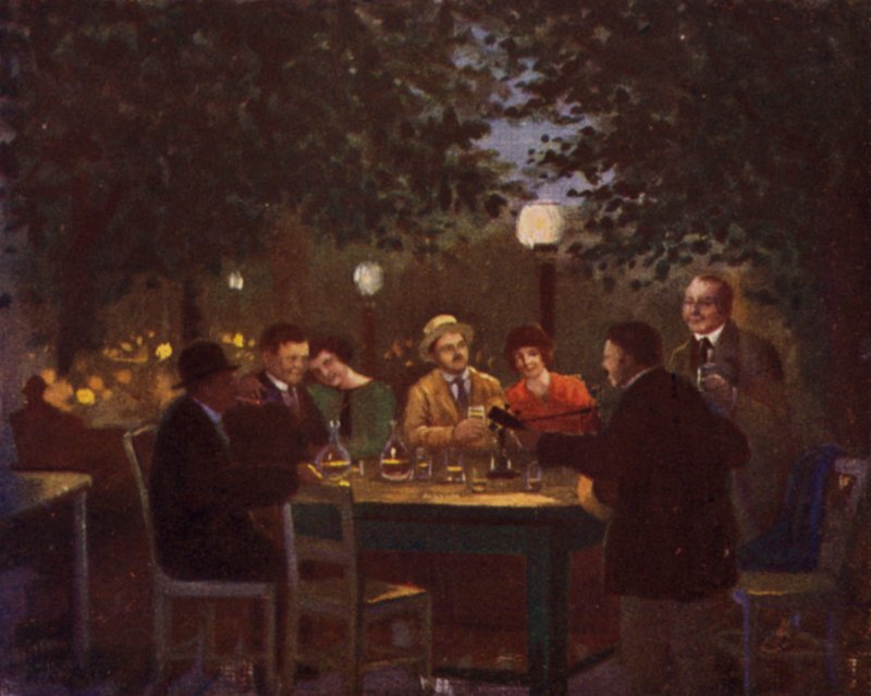 Eine "Heurigen"-Party von Rudolf Klingsbogl