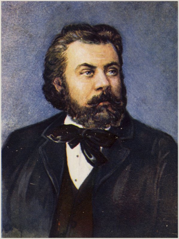 Porträt von Modest Mussorgsky von Russian School