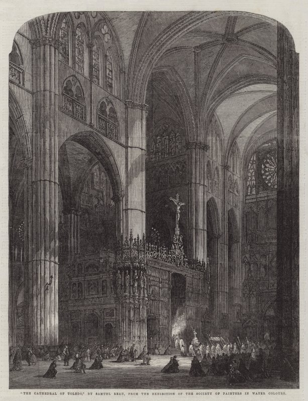 Die Kathedrale von Toledo, aus der Ausstellung der Society of Painters in Water Colours von Samuel Read