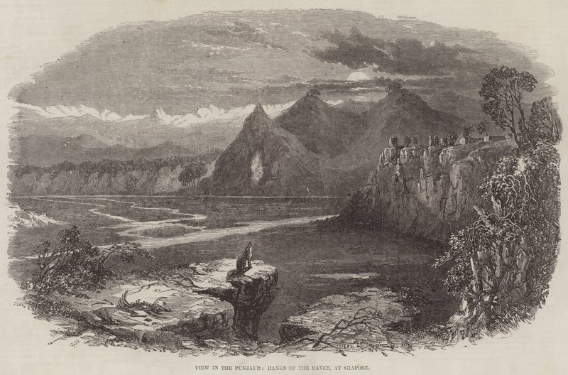 Ansicht im Punjab, Ufer des Ravee bei Shapore von Samuel Read