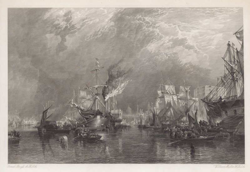 Der Hafen von London von Samuel Bough