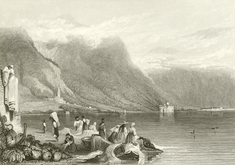 Schloss Chillon, Genfersee, Schweiz von Samuel Prout