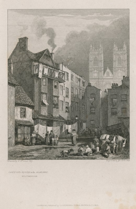 Das Zuhause von William Caxton von Samuel Prout