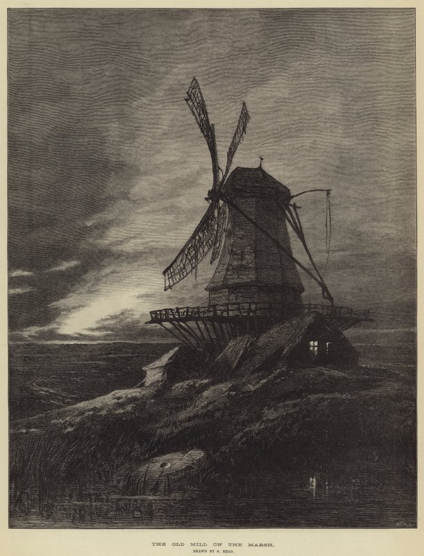 Die alte Mühle im Sumpf von Samuel Read