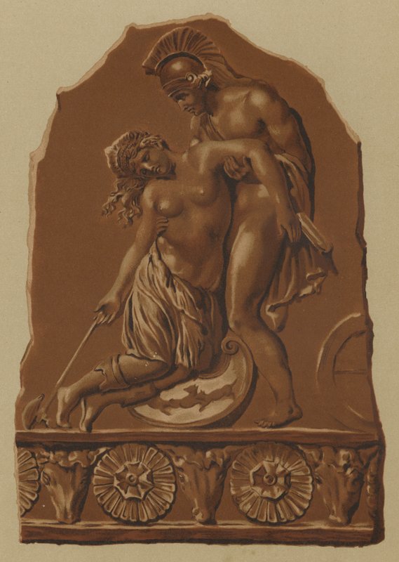 Penthesilea stirbt in den Armen von Achilles von Spanish School