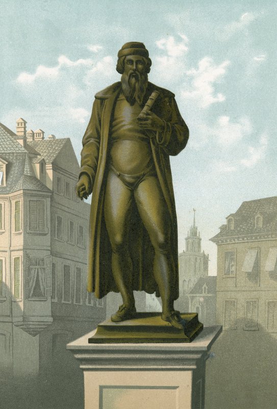 Statue von Gutenberg in Mainz von Spanish School