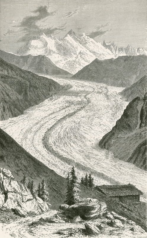 Der Gornergletscher und das Monte Rosa von Swiss School