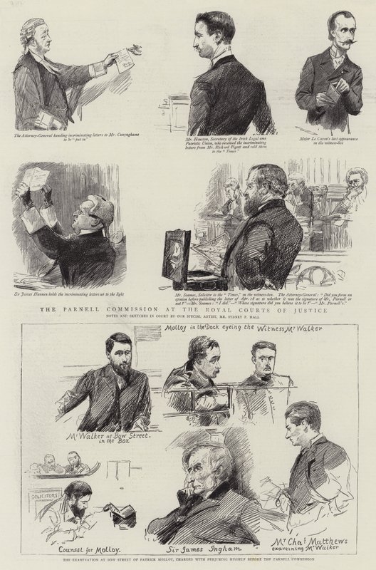 Die Parnell-Kommission am Royal Courts of Justice von Sydney Prior Hall