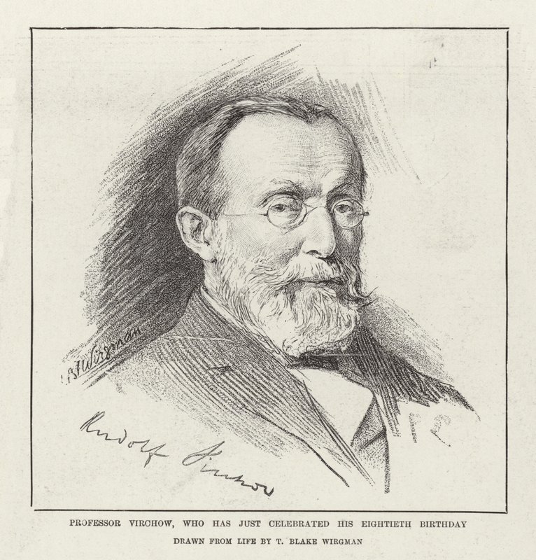 Professor Virchow, der gerade seinen achtzigsten Geburtstag gefeiert hat von Theodore Blake Wirgman