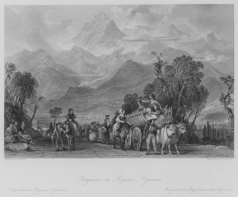 Bagnères-de-Bigorre, Pyrenäen (Gravur) von Thomas (after) Allom