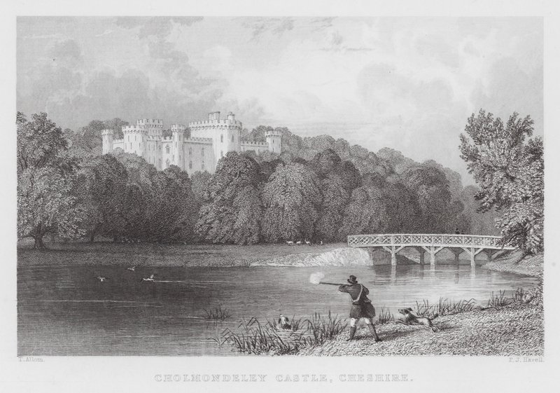 Cholmondeley Castle, Cheshire von Thomas (after) Allom