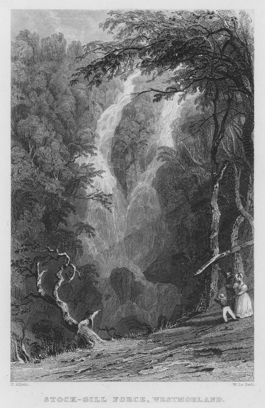 Stock-Gill Force, Westmorland (Stich) von Thomas (after) Allom