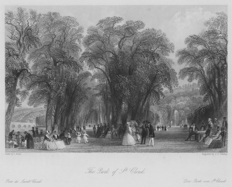 Der Park von St. Cloud von Thomas (after) Allom