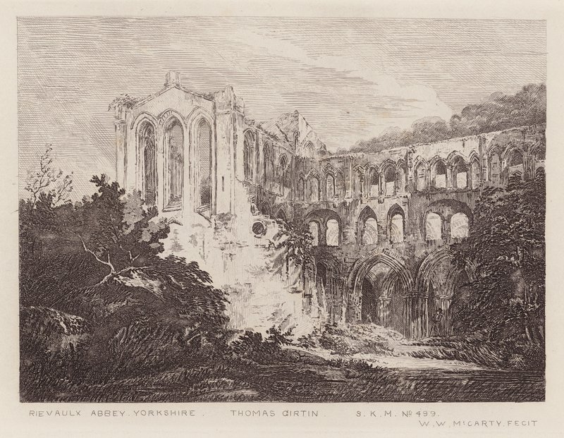 Rievaulx Abtei von Thomas (after) Girtin