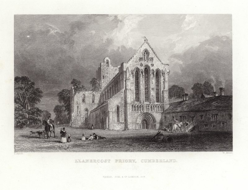 Llanercost Priory in Cumberland von Thomas Allom