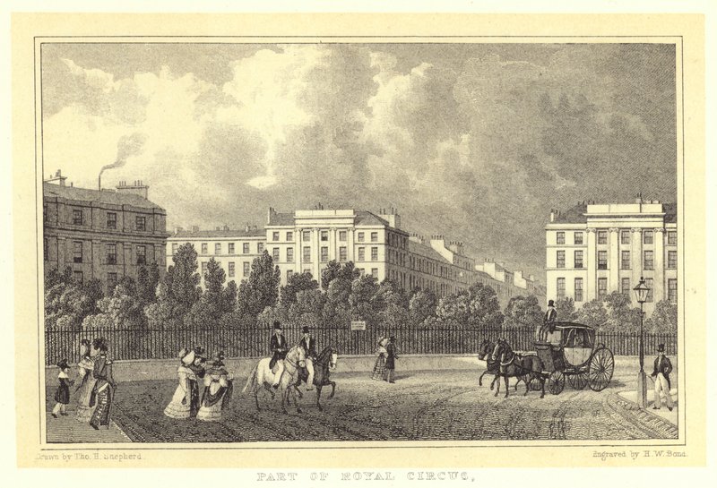 Teil des Royal Circus (Gravur) von Thomas Hosmer (after) Shepherd
