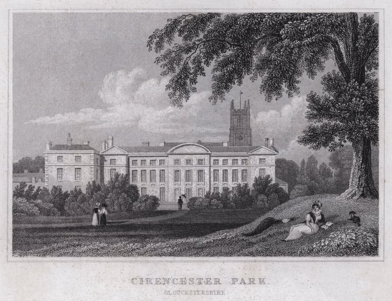 Cirencester Park, Gloucestershire (Gravur) von Thomas Hosmer Shepherd