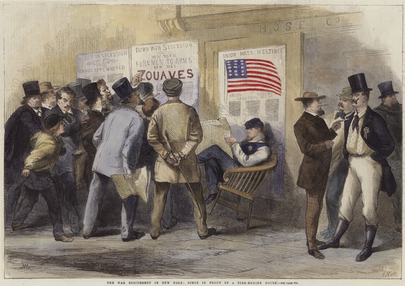 Die Kriegserregung in New York von Thomas Nast