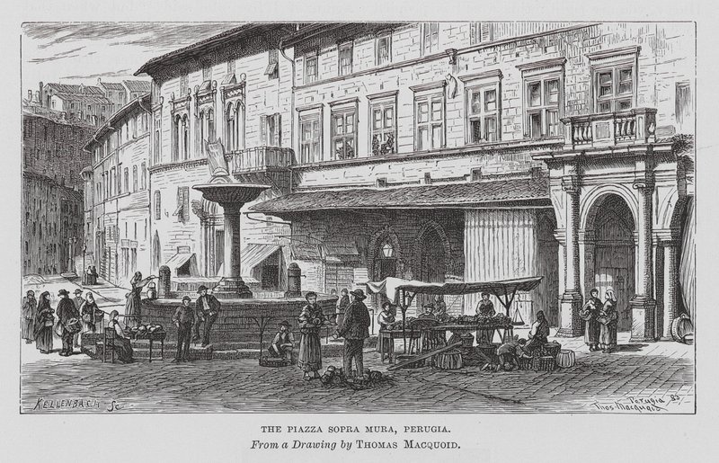 Die Piazza Sopra Mura, Perugia von Thomas Robert Macquoid