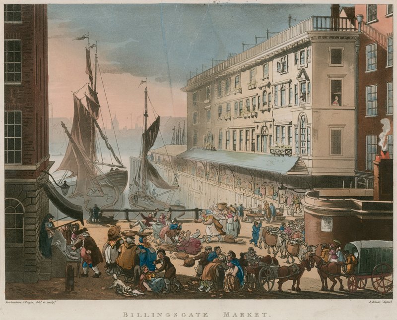 Billingsgate Markt von Thomas Rowlandson