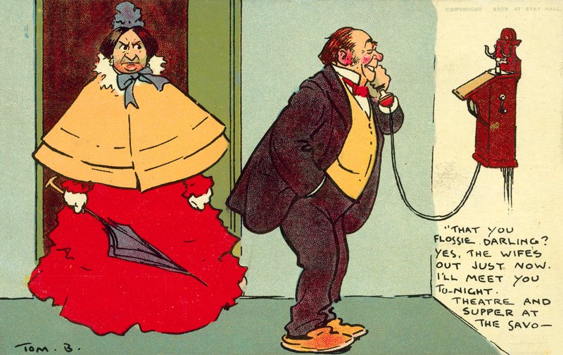 Bist du das, Flossie, Liebling? (Chromolithografie) von Tom Browne