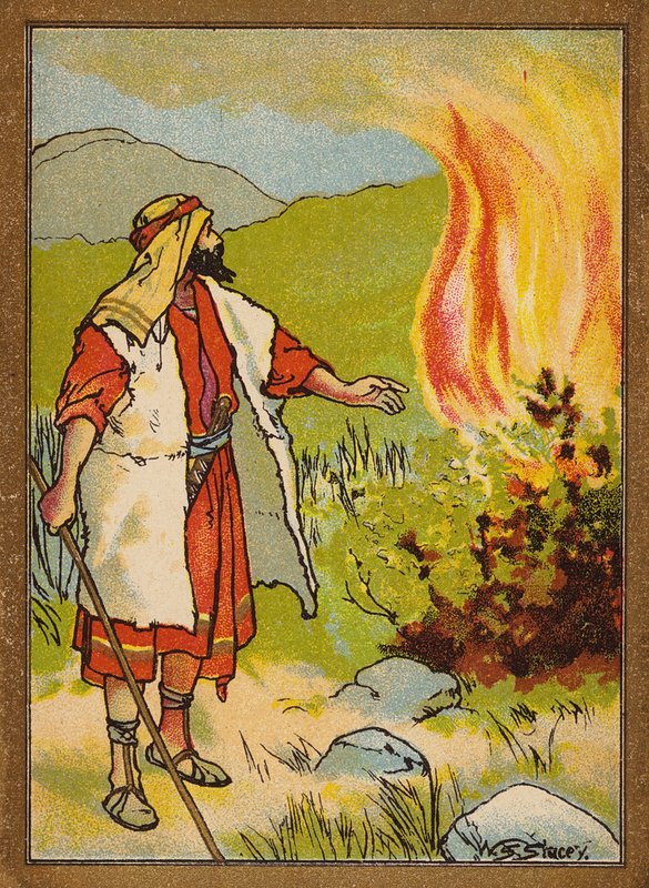 Moses und der brennende Busch von W.S. Stacey