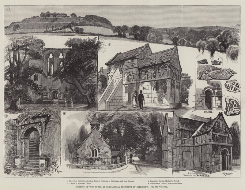 Treffen des Royal Archaeological Institute in Salisbury, besuchte Orte von Walter Bothams