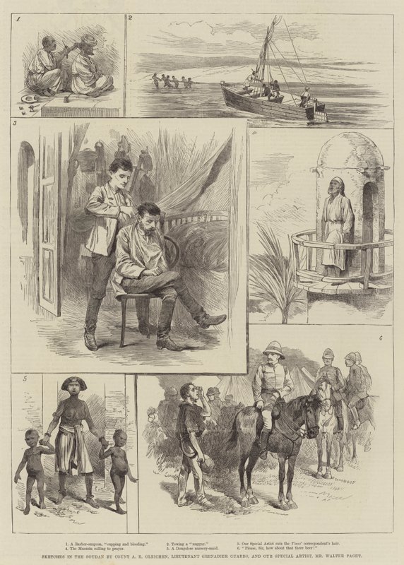 Skizzen im Sudan von Walter Paget