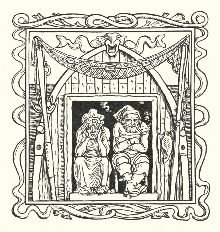 Der Fischer und seine Frau (Stich) von Walter (after) Crane