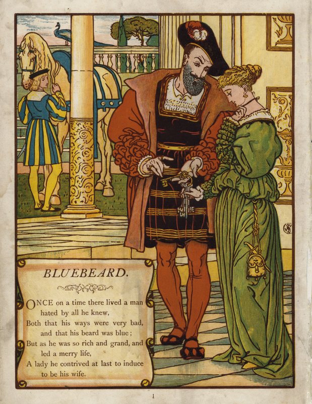 Blaubart (Farblithografie) von Walter Crane