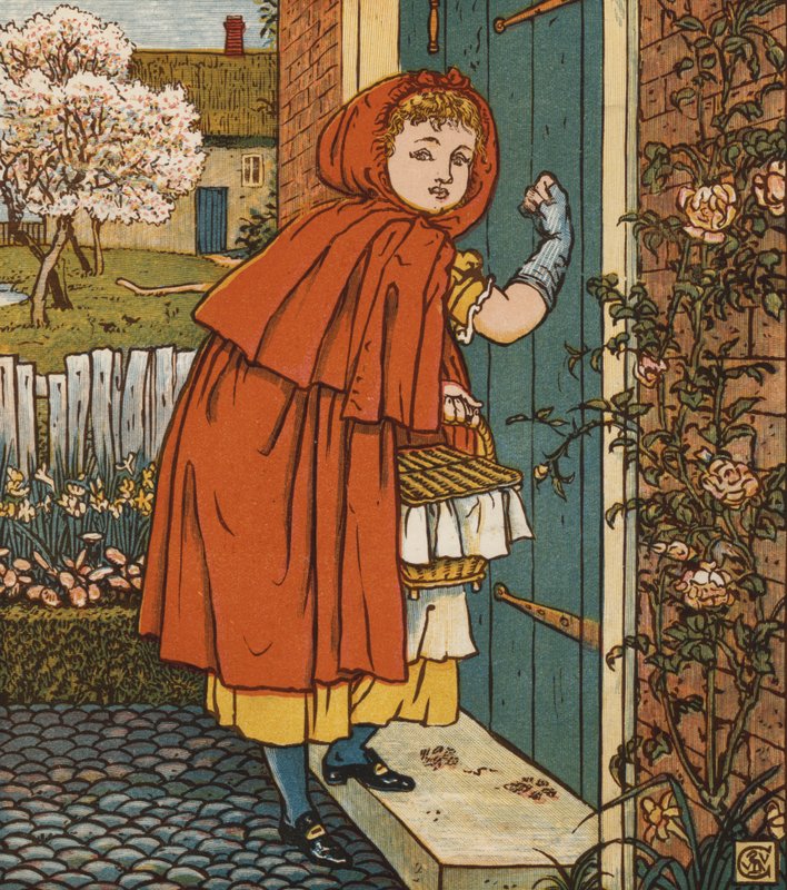 Rotkäppchen (Farblithographie) von Walter Crane