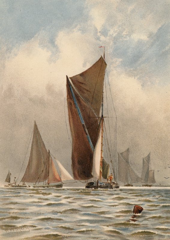 Barges auf der Themse von Walter William May