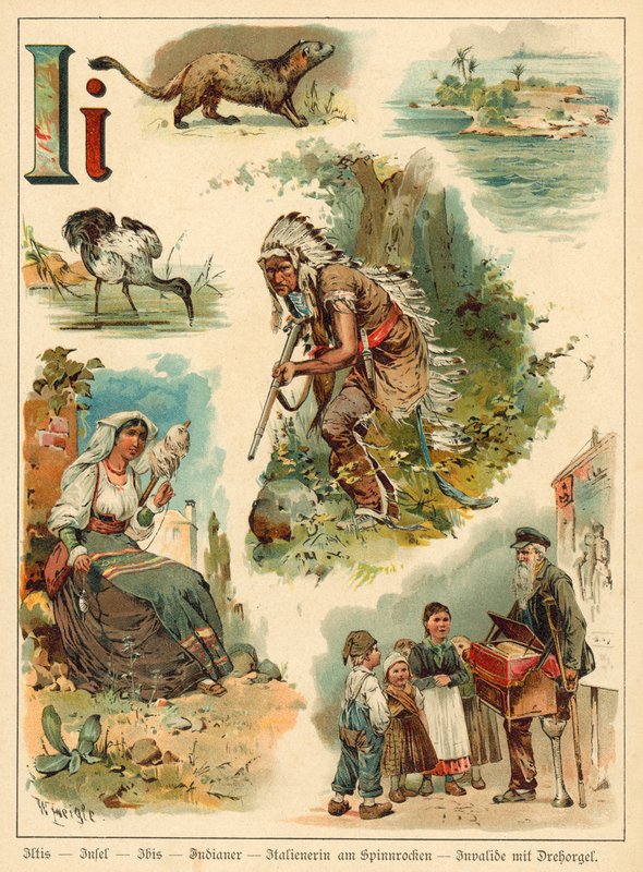 Buchstabe I (Chromolitho) von Walter Zweigle