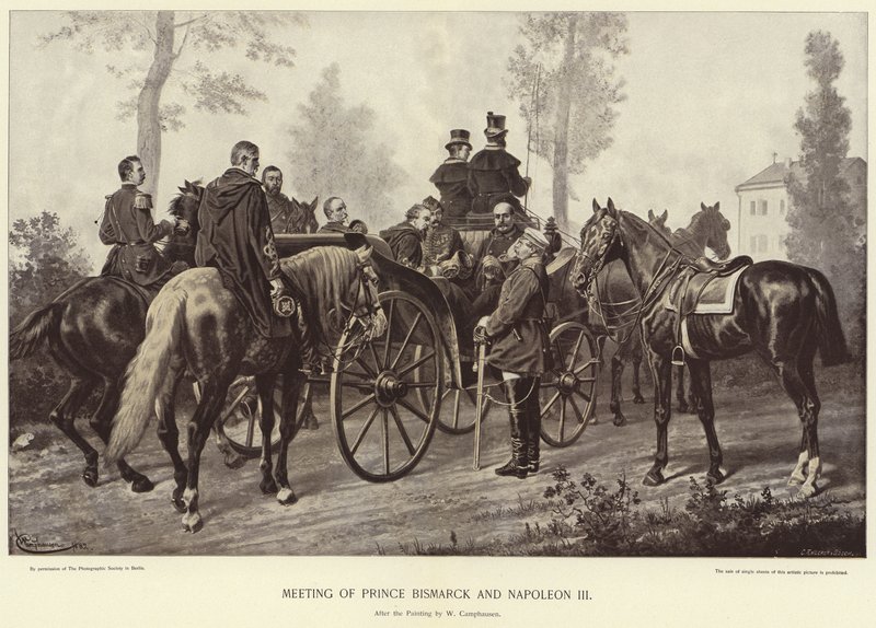 Treffen von Prinz Bismarck und Napoleon III von Wilhelm Camphausen