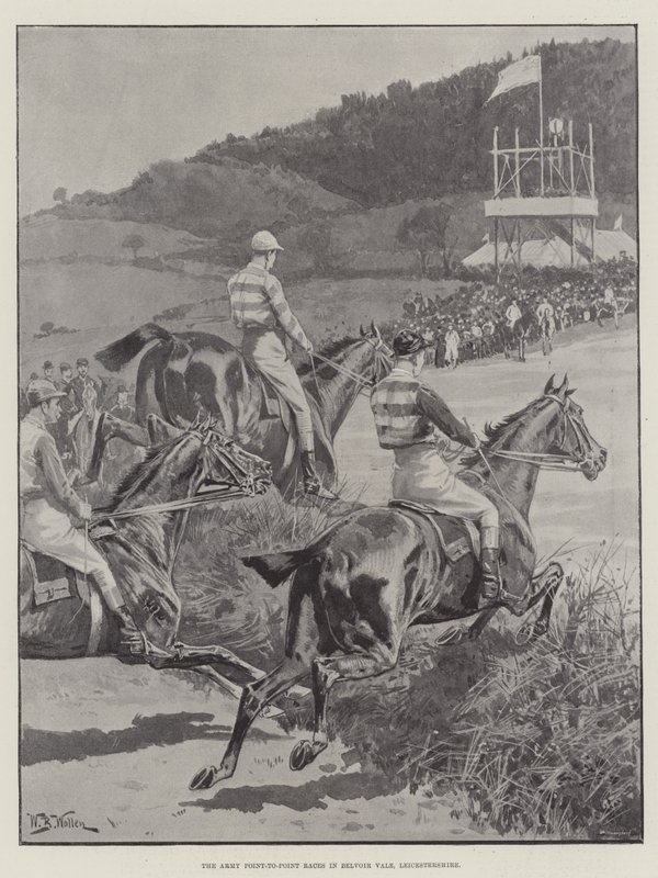 Die Armee-Punkt-zu-Punkt-Rennen im Belvoir-Tal, Leicestershire von William Barnes Wollen