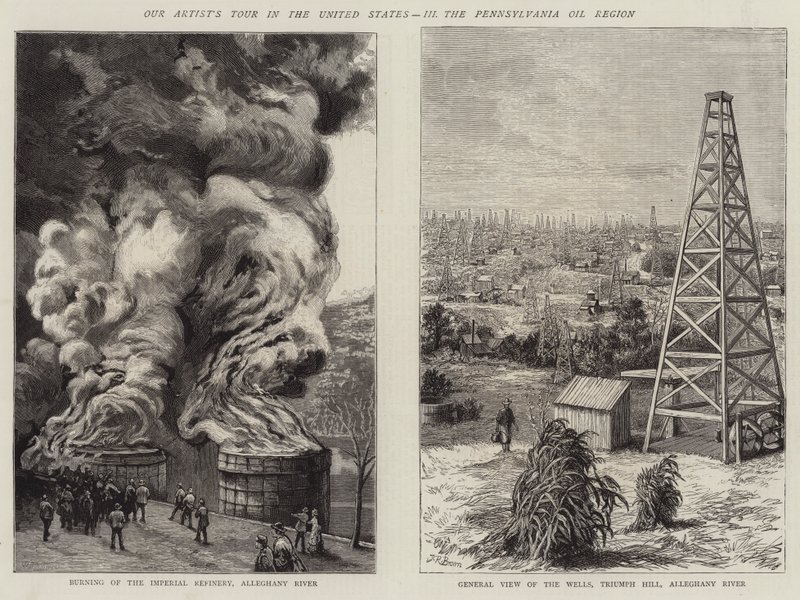 Die Tour unseres Künstlers in den Vereinigten Staaten, III, die Pennsylvania-Ölregion von William Bazett Murray
