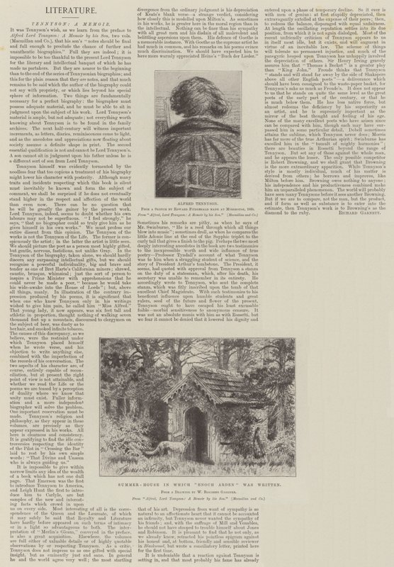 Tennyson, eine Memoir von William Biscombe Gardner
