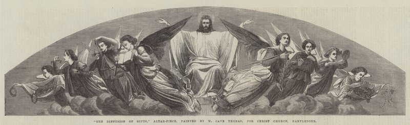 Die Verbreitung der Gaben, Altarbild, für Christ Church, Marylebone von William Cave Thomas