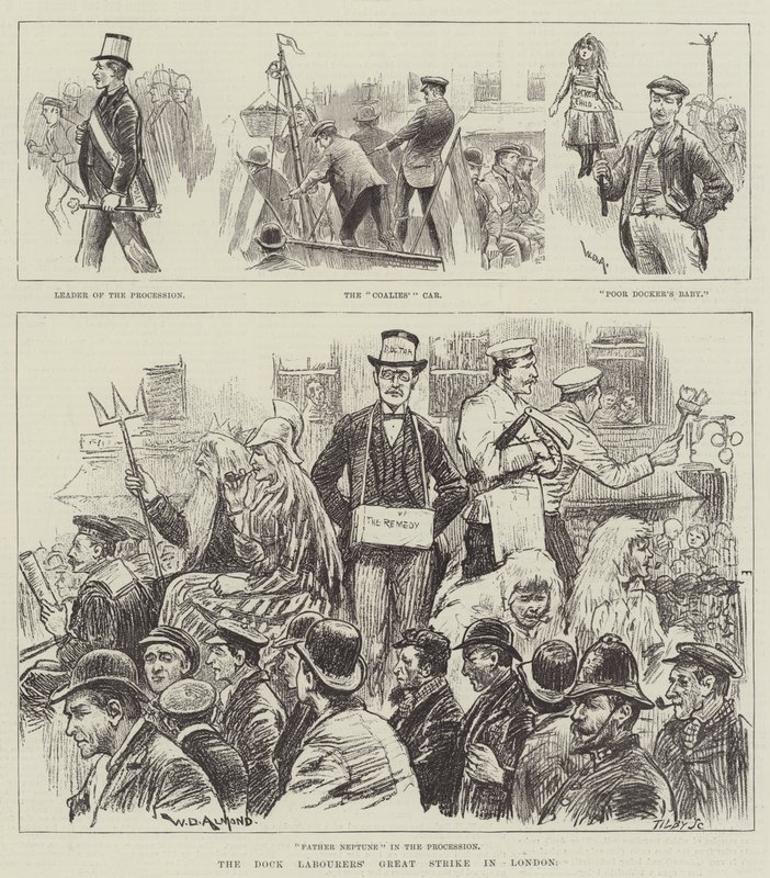 Der große Streik der Dockarbeiter in London von William Douglas Almond