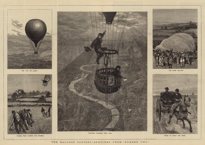 Der Ballonwettbewerb, Skizzen von Nummer Zwei von William Lionel Wyllie