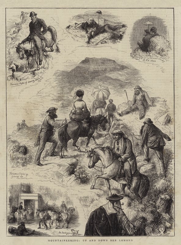 Bergsteigen, auf und ab Ben Lomond von William Ralston