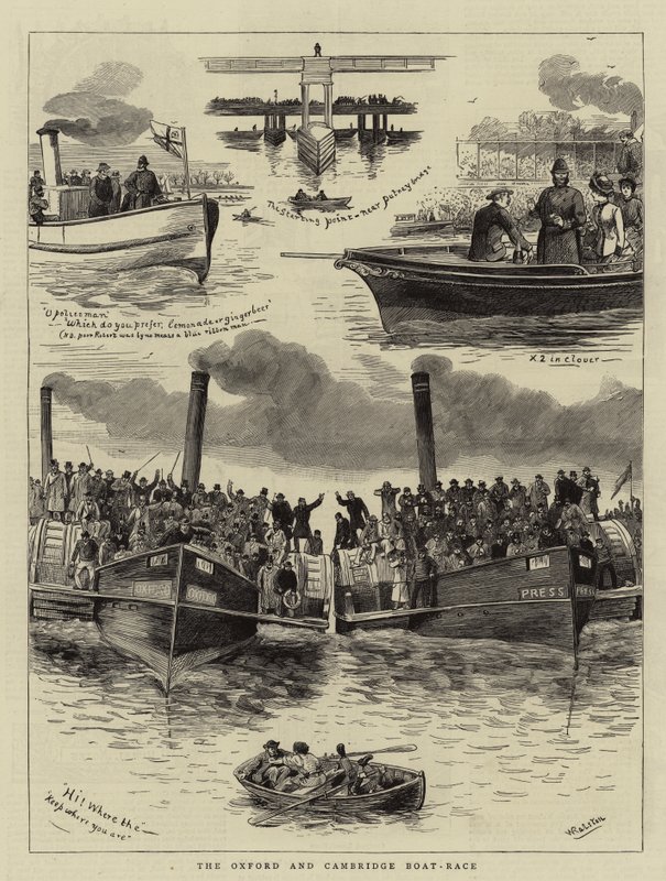 Das Bootsrennen von Oxford und Cambridge von William Ralston