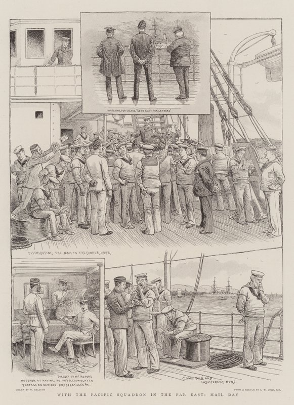 Mit dem Pazifikgeschwader im Fernen Osten, Posttag von William Ralston